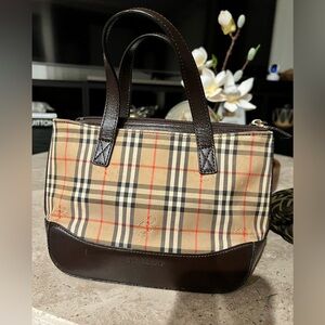 Burberry Brown Haymarket Check Handbag Mini